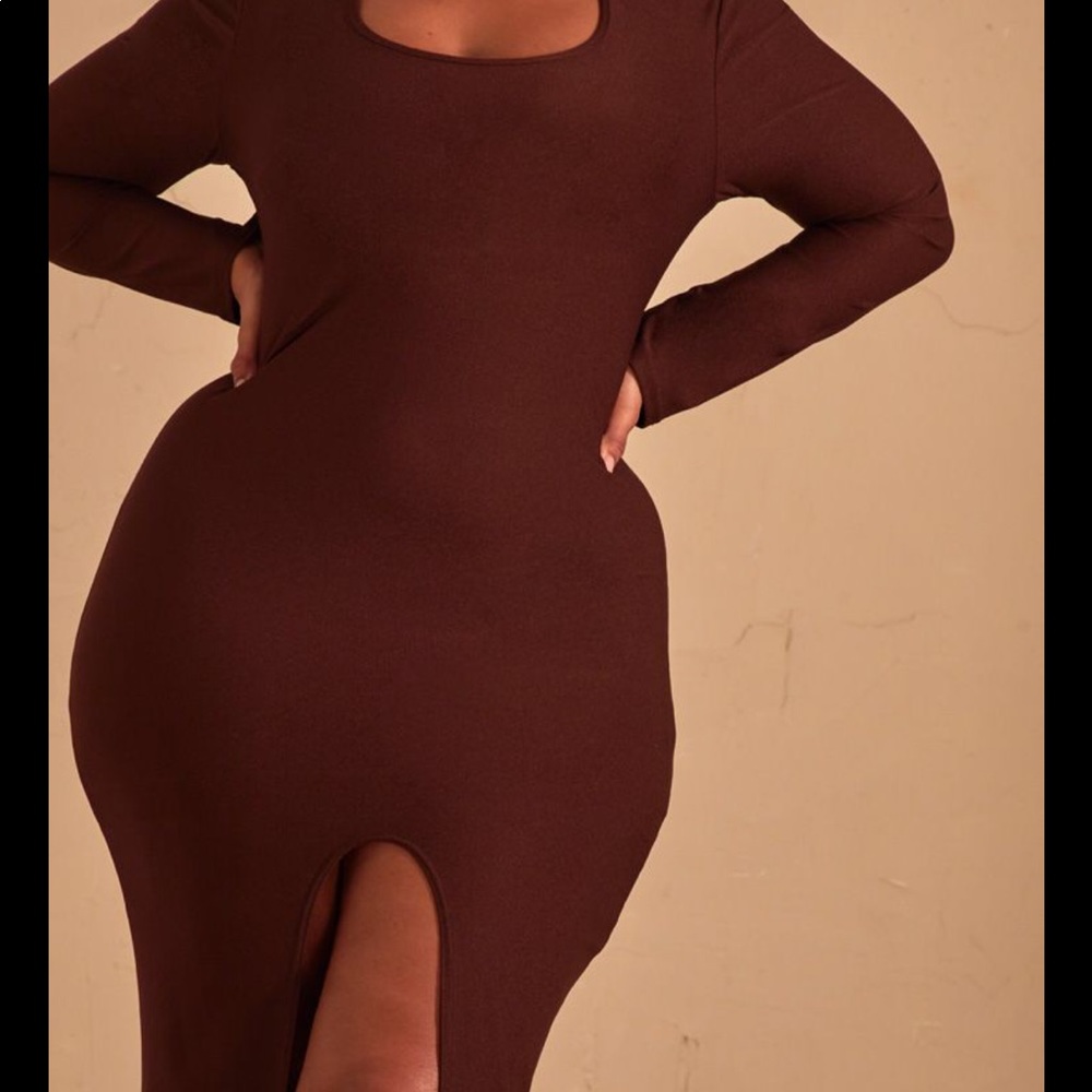 New!!! Date Night!Chocolate Midi Dress! Sz16,18,20 - Picture 3 of 5